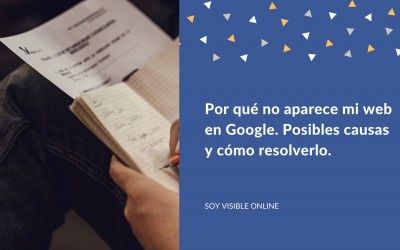 Porque mi web no aparece en Google